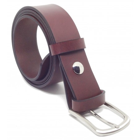 Ceinture Bordeaux 4 cm boucle 2