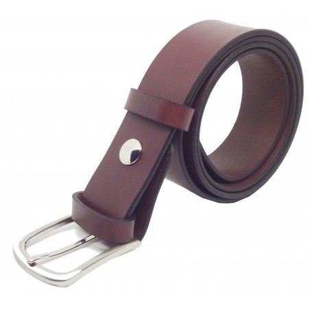 Ceinture Bordeaux 4 cm boucle 2