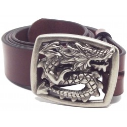 Ceinture Bordeaux classique 4 cm Plaque dragon couleur...