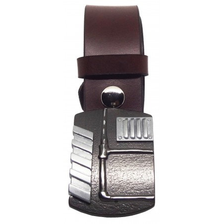 Ceinture Bordeaux 4 cm Plaque Steampunk 22