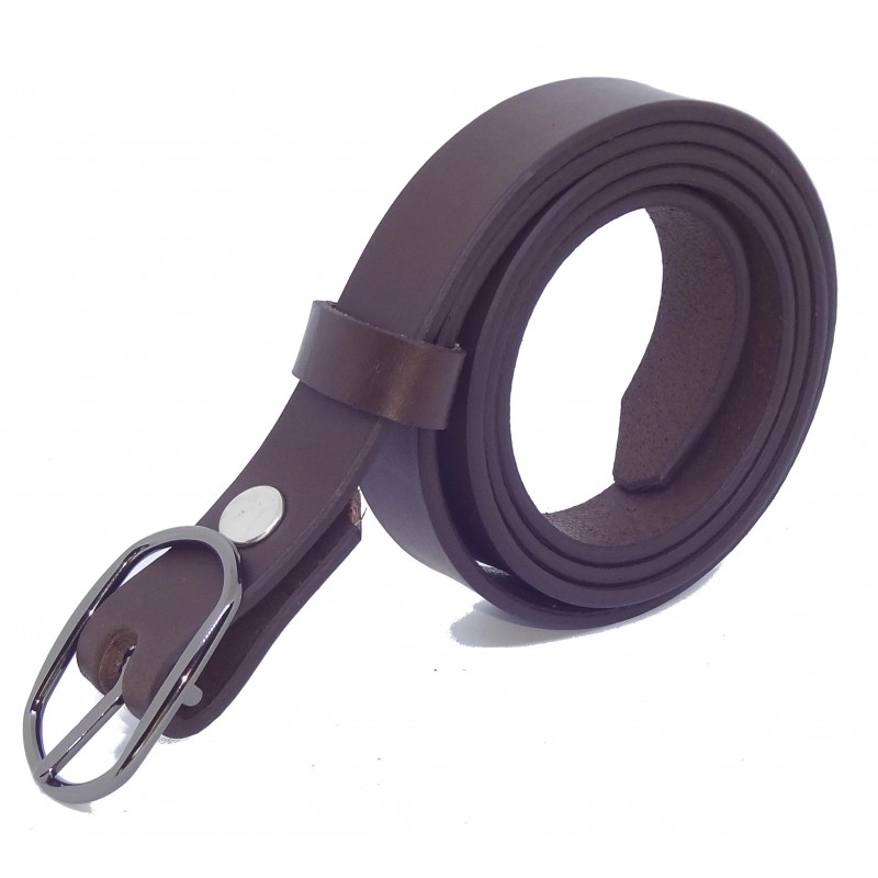 Ceinture Marron Foncé 2,5 cm boucle 8