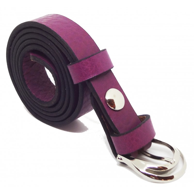 Ceinture Framboise grainé 2,5 cm boucle 1