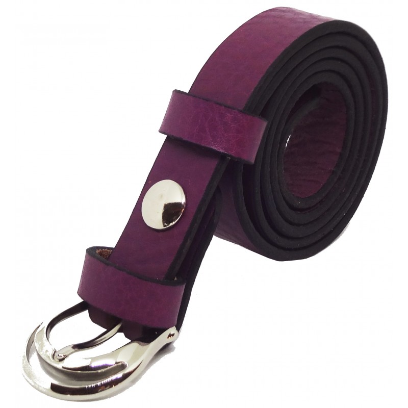 Ceinture Framboise grainé 2,5 cm boucle 1