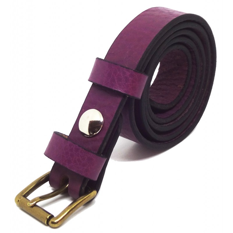 Ceinture Framboise grainé 2,5 cm boucle 3