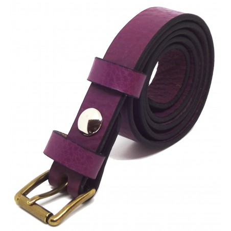 Ceinture Framboise grainé 2,5 cm boucle 3
