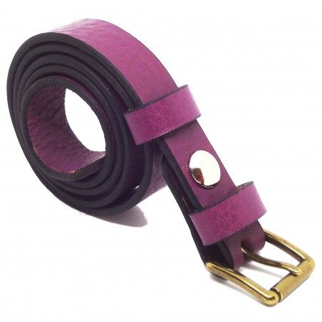 Ceinture Framboise grainé 2,5 cm boucle 3