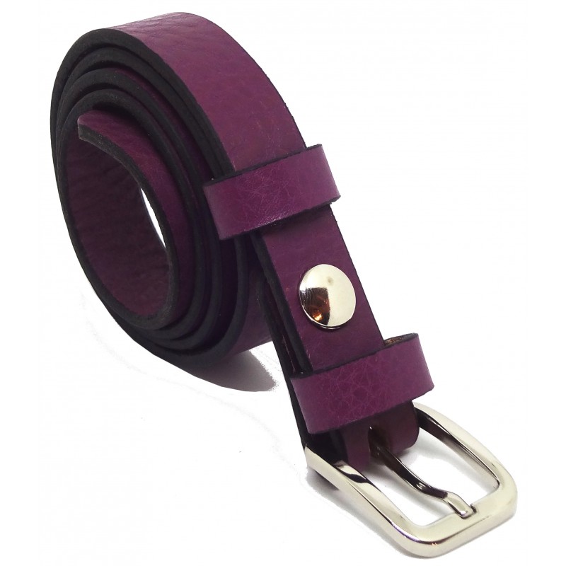 Ceinture Framboise grainé 2,5 cm boucle 6