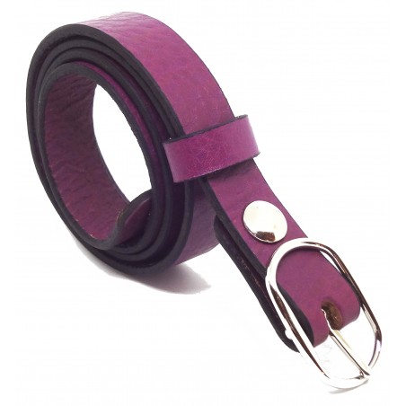 Ceinture Framboise grainé 2,5 cm boucle 7
