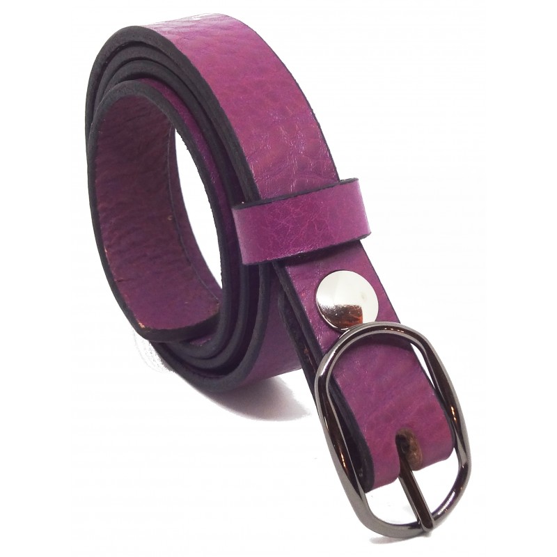 Ceinture Framboise grainé 2,5 cm boucle 8