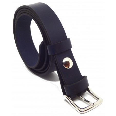 Ceinture Bleu marine 3 cm boucle 10