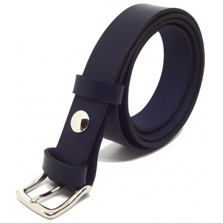 Ceinture Bleu marine 3 cm boucle 10