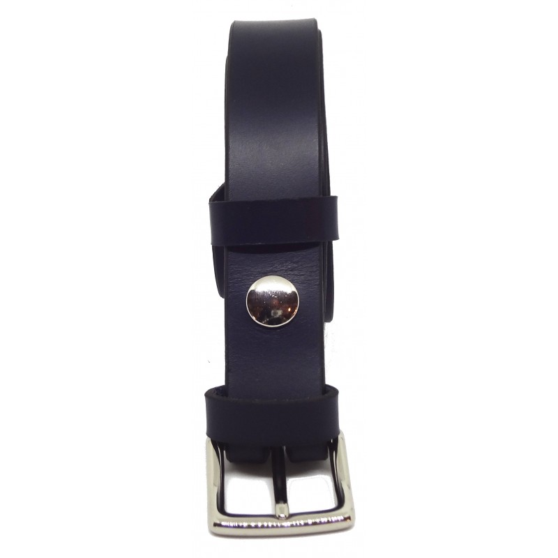Ceinture Bleu marine 3 cm boucle 10