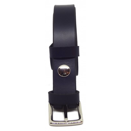 Ceinture Bleu marine 3 cm boucle 10