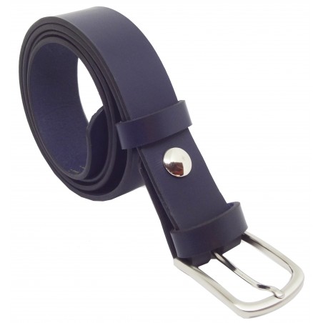 Ceinture Bleu marine classique 3,5 cm boucle 8