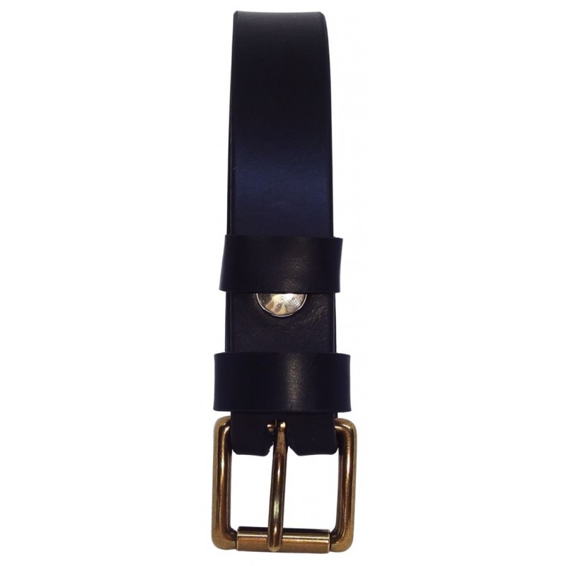 Ceinture noire classique 2,5 cm boucle 3