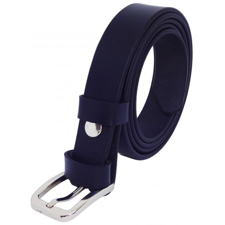 Ceinture noire classique 2,5 cm boucle 6