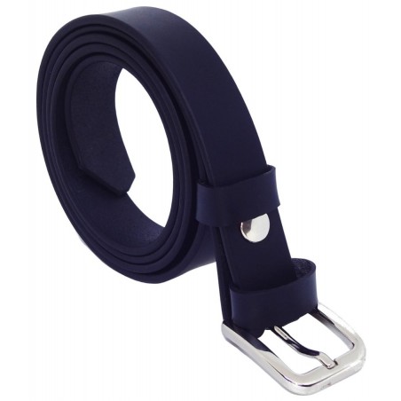 Ceinture noire classique 2,5 cm boucle 6