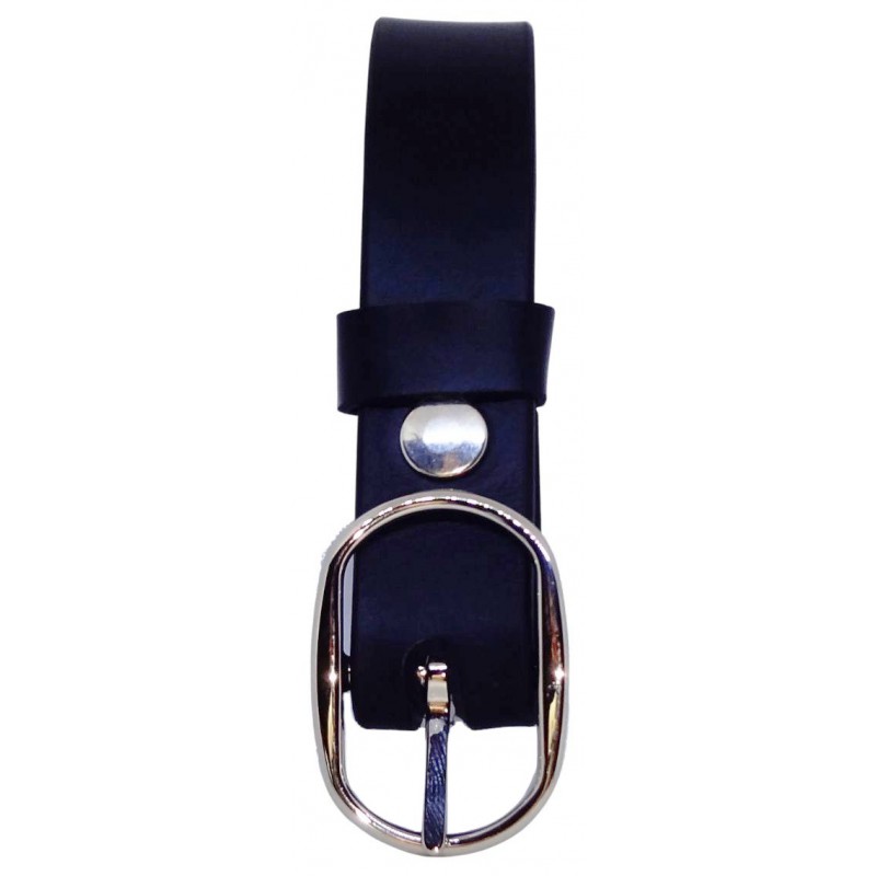 Ceinture noire classique 2,5 cm boucle 7