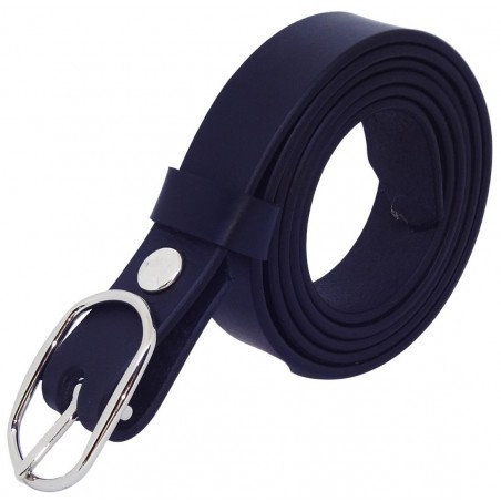 Ceinture noire classique 2,5 cm boucle 7