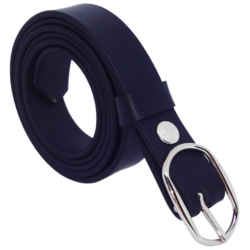 Ceinture noire classique 2,5 cm boucle 7