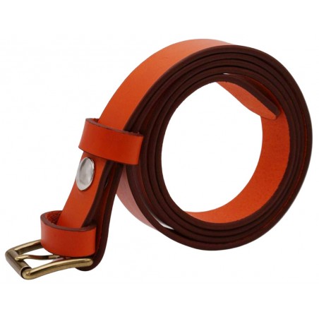 Ceinture Orange 2,5 cm boucle 3