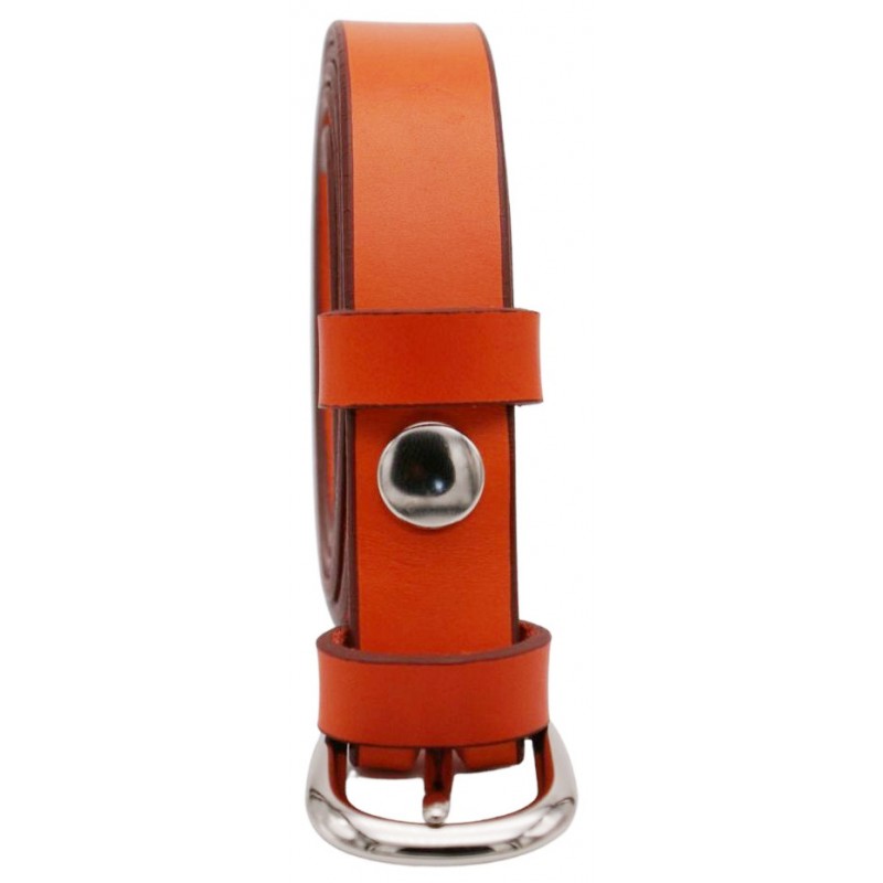 Ceinture orange 2,5 cm boucle 5