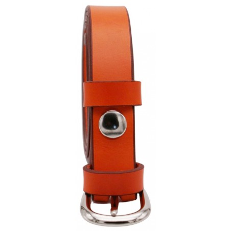 Ceinture orange 2,5 cm boucle 5