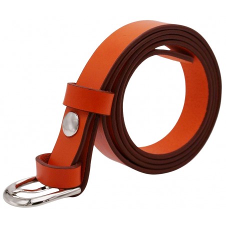 Ceinture orange 2,5 cm boucle 5