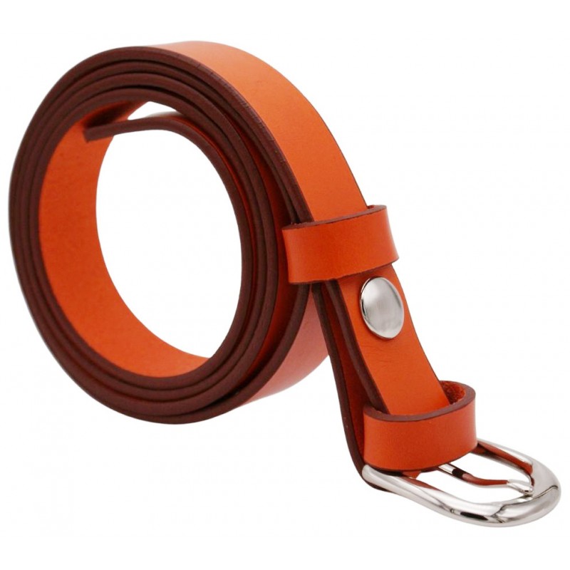 Ceinture orange 2,5 cm boucle 5