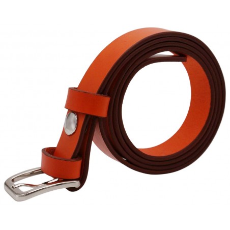 Ceinture Orange 2,5 cm boucle 6