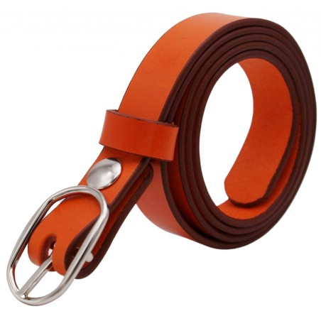 Ceinture Orange 2,5 cm boucle 7