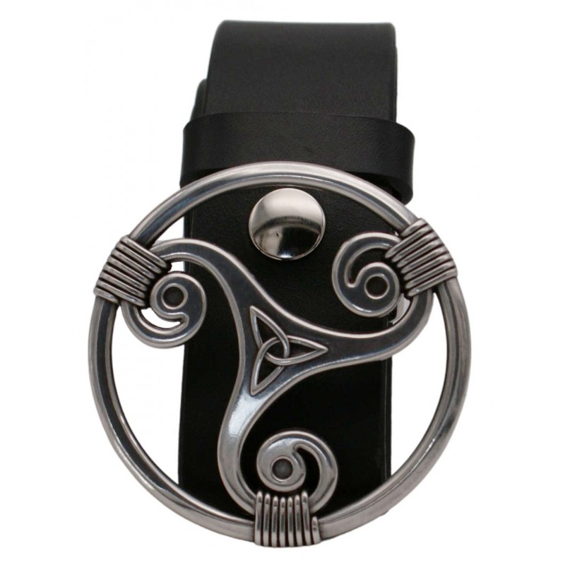 Ceinture Noire 4 cm Plaque Trisquel 29