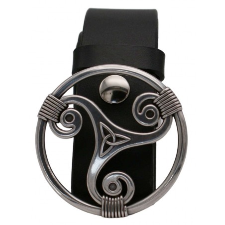 Ceinture Noire 4 cm Plaque Trisquel 29