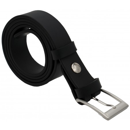 Ceinture noire classique 3,5 cm boucle 1