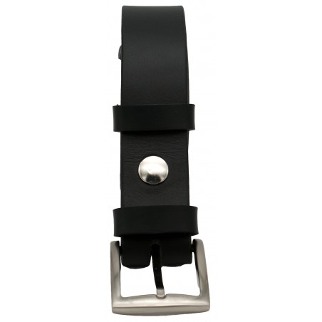 Ceinture noire classique 3,5 cm boucle 4