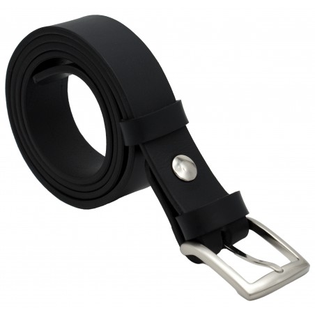 Ceinture noire classique 3,5 cm boucle 4