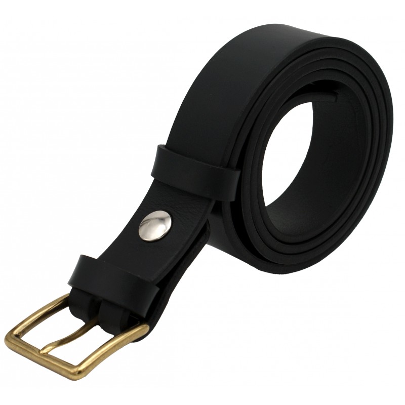 Ceinture noire classique 3,5 cm boucle 3