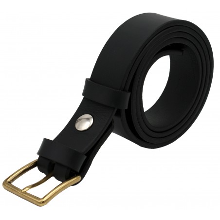Ceinture noire classique 3,5 cm boucle 3