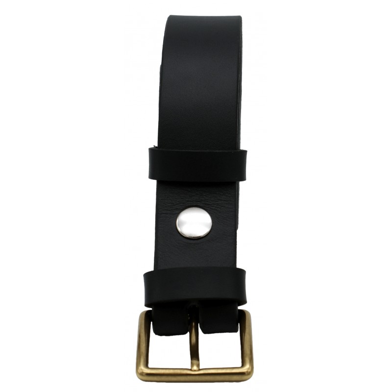 Ceinture noire classique 3,5 cm boucle 3