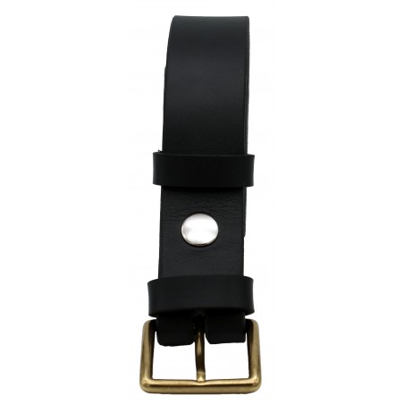 Ceinture noire classique 3,5 cm boucle 3