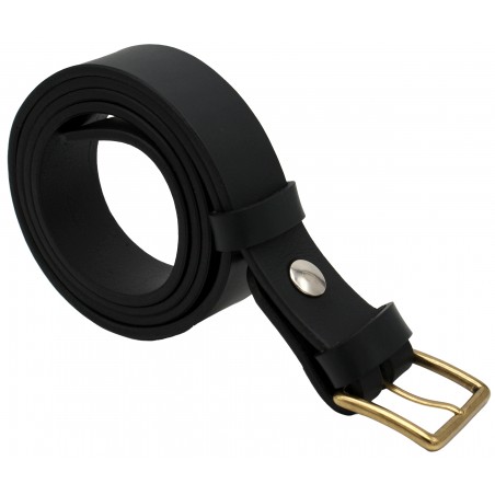 Ceinture noire classique 3,5 cm boucle 3