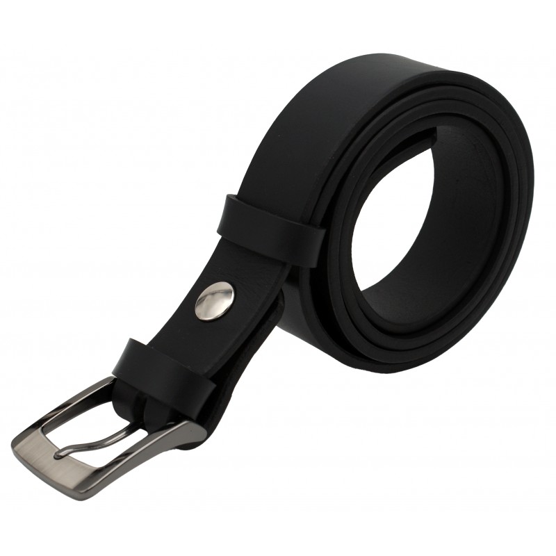 Ceinture noire classique 3,5 cm boucle 5
