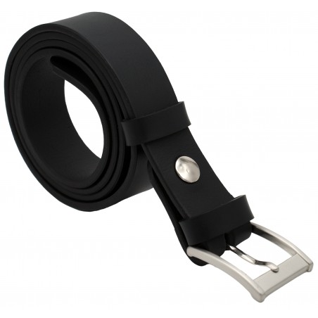 Ceinture noire classique 3,5 cm boucle 7