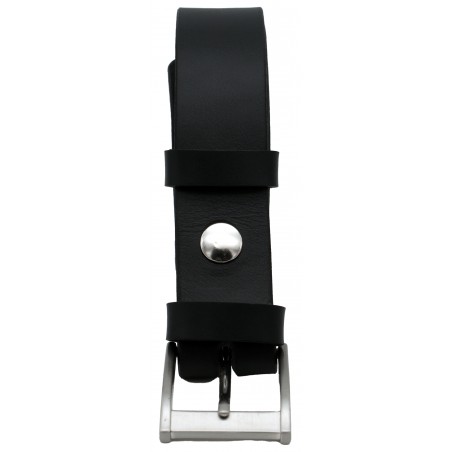 Ceinture noire classique 3,5 cm boucle 7
