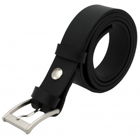 Ceinture noire classique 3,5 cm boucle 7
