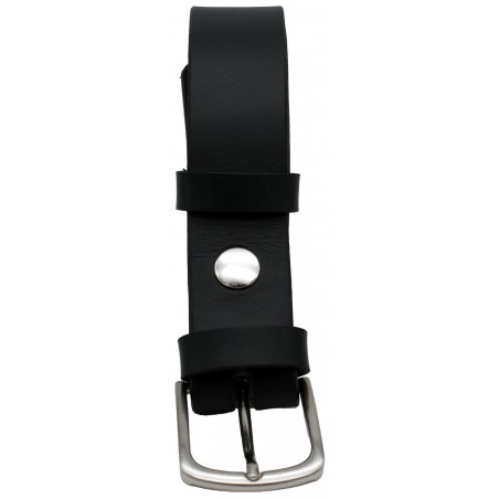 Ceinture Noir classique 3,5 cm boucle 8