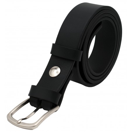 Ceinture Noir classique 3,5 cm boucle 8