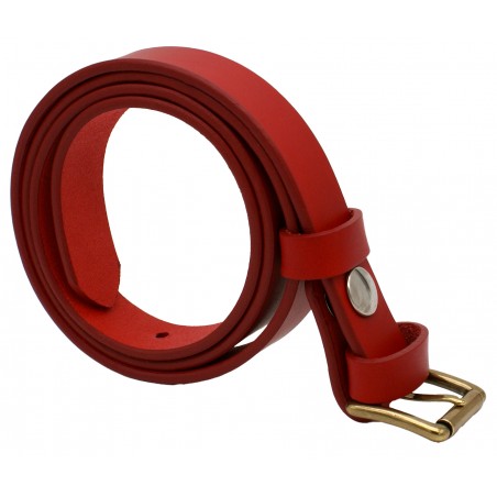Ceinture Rouge 2,5 cm boucle 3