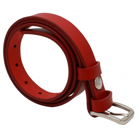 Ceinture Rouge 2,5 cm boucle 6
