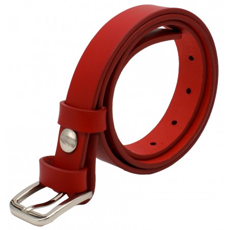 Ceinture Rouge 2,5 cm boucle 6